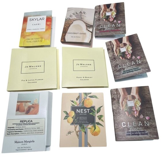Women's Fragrance Sample Bundle – 9 Piece Set, New - Picture 1 of 6